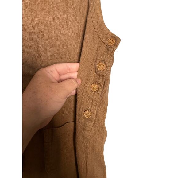 Cali Cali sleeveless tan linen dress - Picture 4 of 8